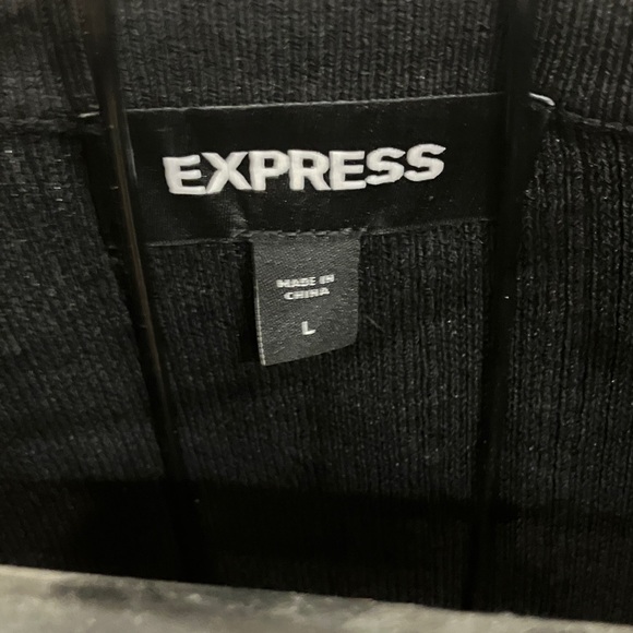 Express Black Ribbed Long Sleeve Bodysuit - Picture 2 of 10